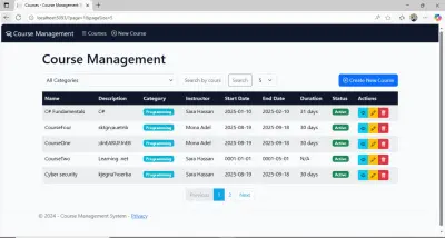Crud Course Management System