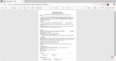 إنشاء سيرة ذاتية احترافية