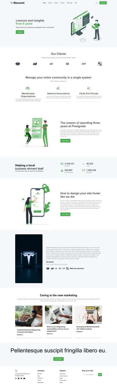 Nexcent - Minimal Landing Page
