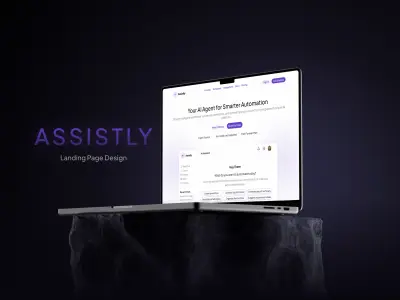 تصميم Landing Page لمنتج SaaS- Assistly AI Assistant