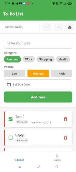 Cross-Platform To-Do List App Using React Native & Expo