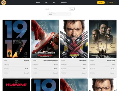 نظام حجز السينما في الوقت الفعلي