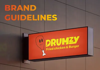 تصميم هوية بصرية متكاملة لمطعم - Drumzy