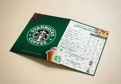 منيو (قائمة طعام) وهمية لشركة ستارباكس