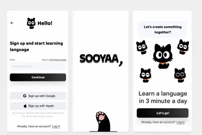 Sooyaa – Language Learning Mobile App UI/UX Design (Android & iOS) تفاص