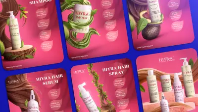تصاميم سوشيال ميديا | Hiyra Hair Care Brand