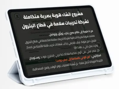 هوية بصرية متكاملة لشركة تدريبات سلامة في قطاع البترول – تصميم + أتمتة