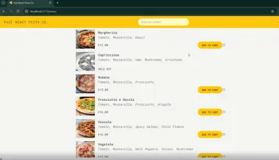 عرض تصميم Landing Page لمطعم بيتزا — Figma