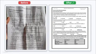 تفريغ وتحويل المستندات الأكاديمية (رياضيات/أعمال) من خط اليد إلى Word و Excel
