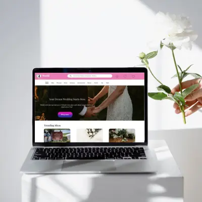 تصميم موقع إلكتروني متكامل لخدمات الأفراح والزفاف
