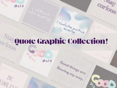 تصميم مجموعة اقتباسات جرافيك جذابة لوسائل التواصل