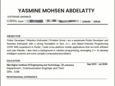 تصميم سيرة ذاتية احترافية ATS