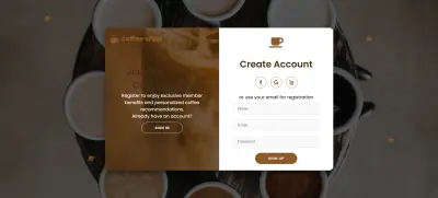 Coffeeshop website using WebDev