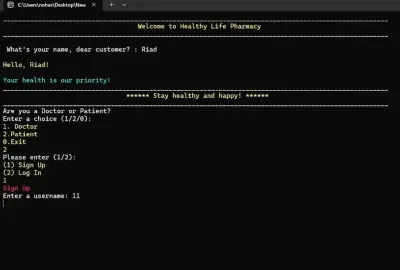 C++ Pharmacy Management System
