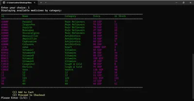C++ Pharmacy Management System
