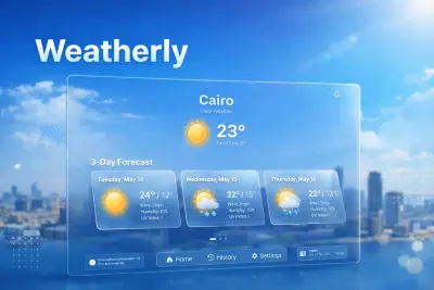 تطبيق طقس تفاعلي – Weatherly