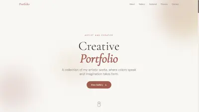 تصميم موقع بورتفوليو "portfolio" فني لعرض الأعمال الإبداعية