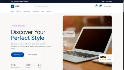 تصميم صفحة متجر إلكتروني احترافية" E-Commerce "