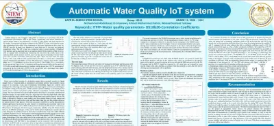 تصميم بوستر لمشروع IOT Water Quality system
