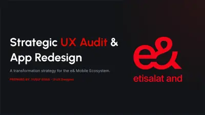 إعادة تصميم ومراجعة تجربة المستخدم لابلكيشن إتصالات - &e
