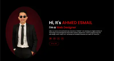 تصميم موقع Portfolio احترافى متجاوب لجميع الاجهزه