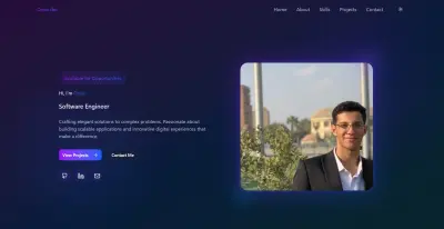 تصميم وتطوير موقع بورتفوليو شخصي باستخدام React وTailwind CSS