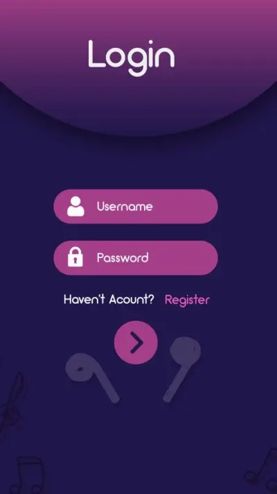 Login page