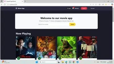 تطبيق ويب لعرض الأفلام (Movie App)