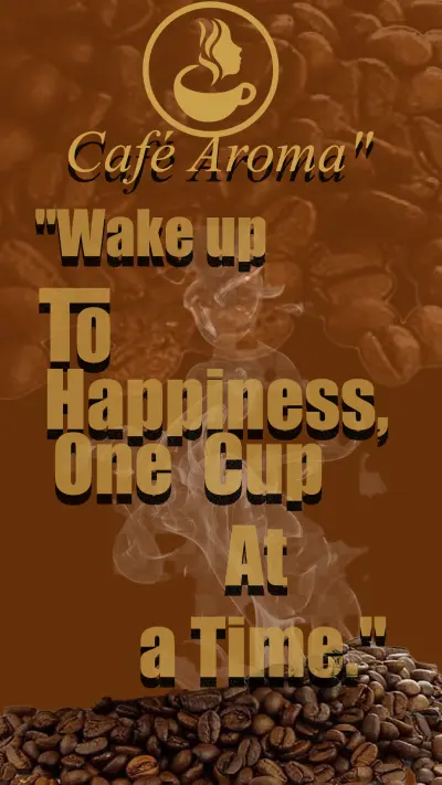 تصميم بوستر دعائي لمقهى Café Aroma
