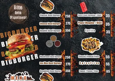 تصميم منيو برجر احترافي وعصري للمطاعم