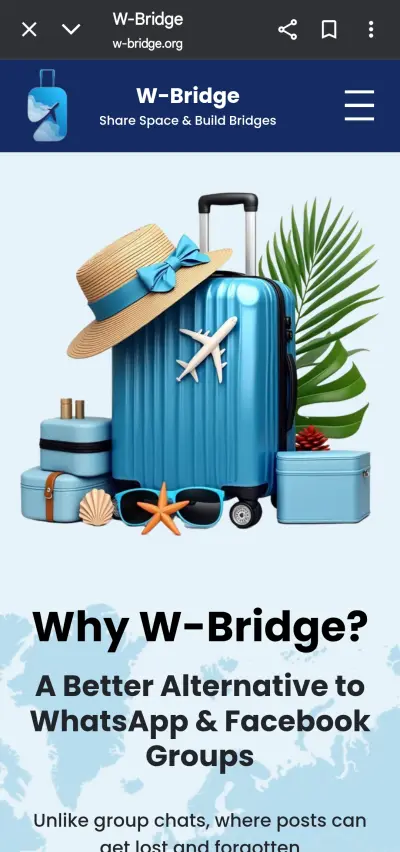 w-bridge مشروع متعلق بالسفر