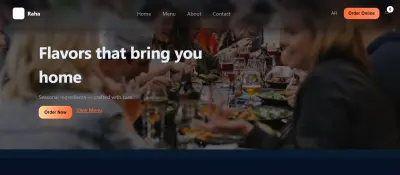 تصميم وتطوير موقع مطعم عصري يعرض القائمة والعروض بطريقة جذابة ومتجاوبة