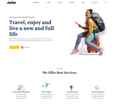 Travel Website Landing Page