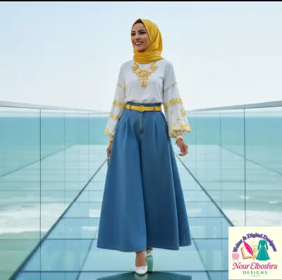 Bahari Bloom"* – من *Summer Shine Collection*   *By Nour Elboshra Designs*