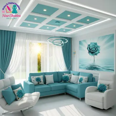 - Aqua Serenity – Digital décor design