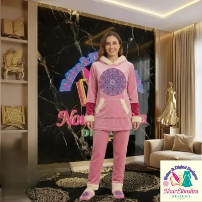 Pink Mandala Velvet Set