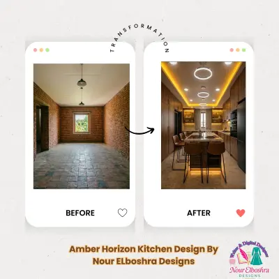 Amber Horizon 🌟من طوب خام لمطبخ فخم