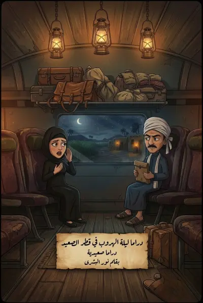 دراما ليلة هروب في قطر الصعيد بقلم الكاتبة نور البشرى