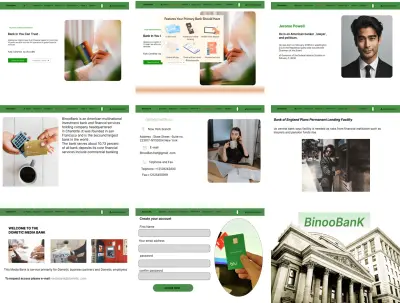 تصميم واجهة موقع بنك إلكتروني  BinooBank Uiux design