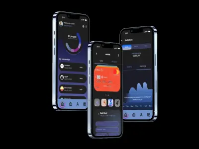 تصميم واجهات تطبيق إدارة مالية احترافية Finance App uiux design