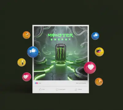 تصميم سوشيال ميديا احترافي لشركه مشروبات غازيه