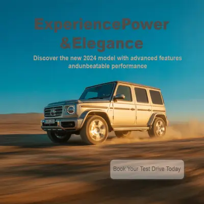 تصميم إعلاني لسيارة G-Class 2024