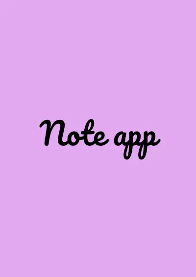 تطبيق إضافة ملاحظات (Note app)