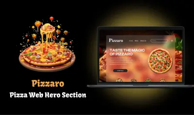 Pizza Website Hero Section Prototype & Animation