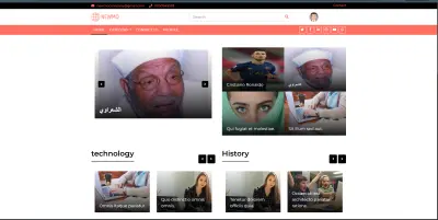 موقع أخباري متكامل مع لوحه تحكم