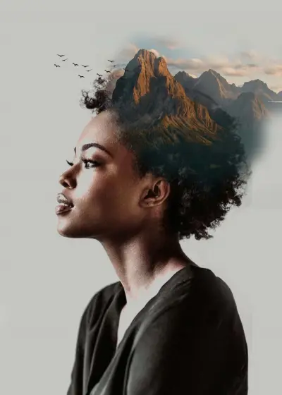 تصميم فني بتقنية الدمج المزدوج (Double Exposure) باستخدام Photoshop