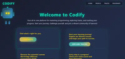 واجهة ويب تفاعلية لتعليم لغات البرمجة – مشروع Codifyy