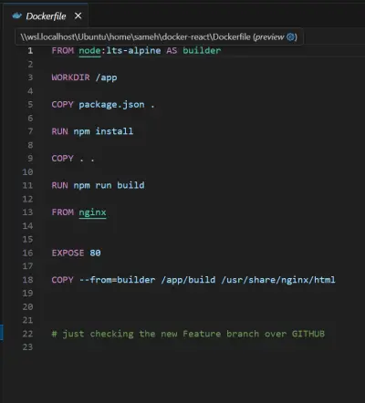 setting up a simple Docker environment
