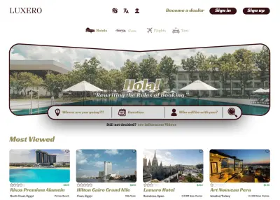 User flow, Competitor analysis and user persona for an hotel booking website