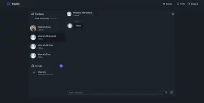 تطبيق للمحادثة (Chat Web App)